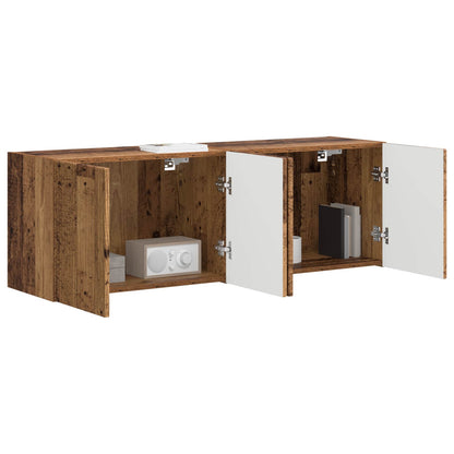 Mobile TV da parete 2 pcs Legno vecchio Legno ingegnerizzato