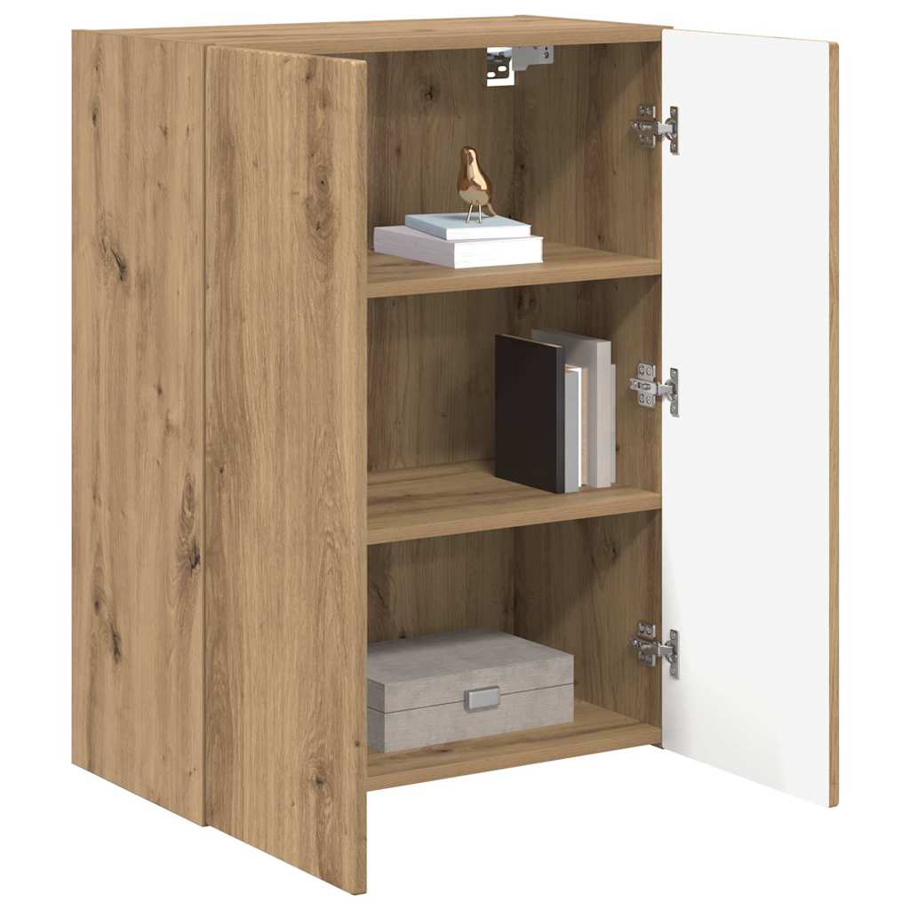 Mobile TV da parete Bianco 59,5 x 31 x 60 cm Legno multistrato