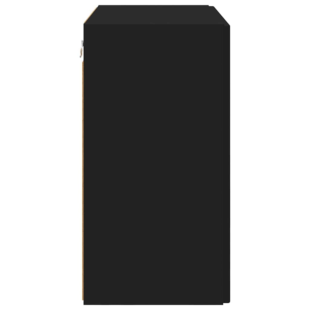 Mobile TV da parete Nero 59,5 x 31 x 60 cm Legno multistrato