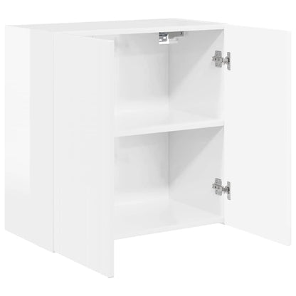 Mobile TV da parete Bianco Lucido 59,5 x 31 x 60 cm