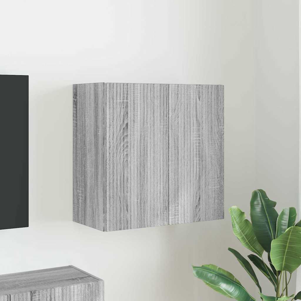 Mobile TV da parete Grigio Sonoma 59,5 x 31 x 60 cm