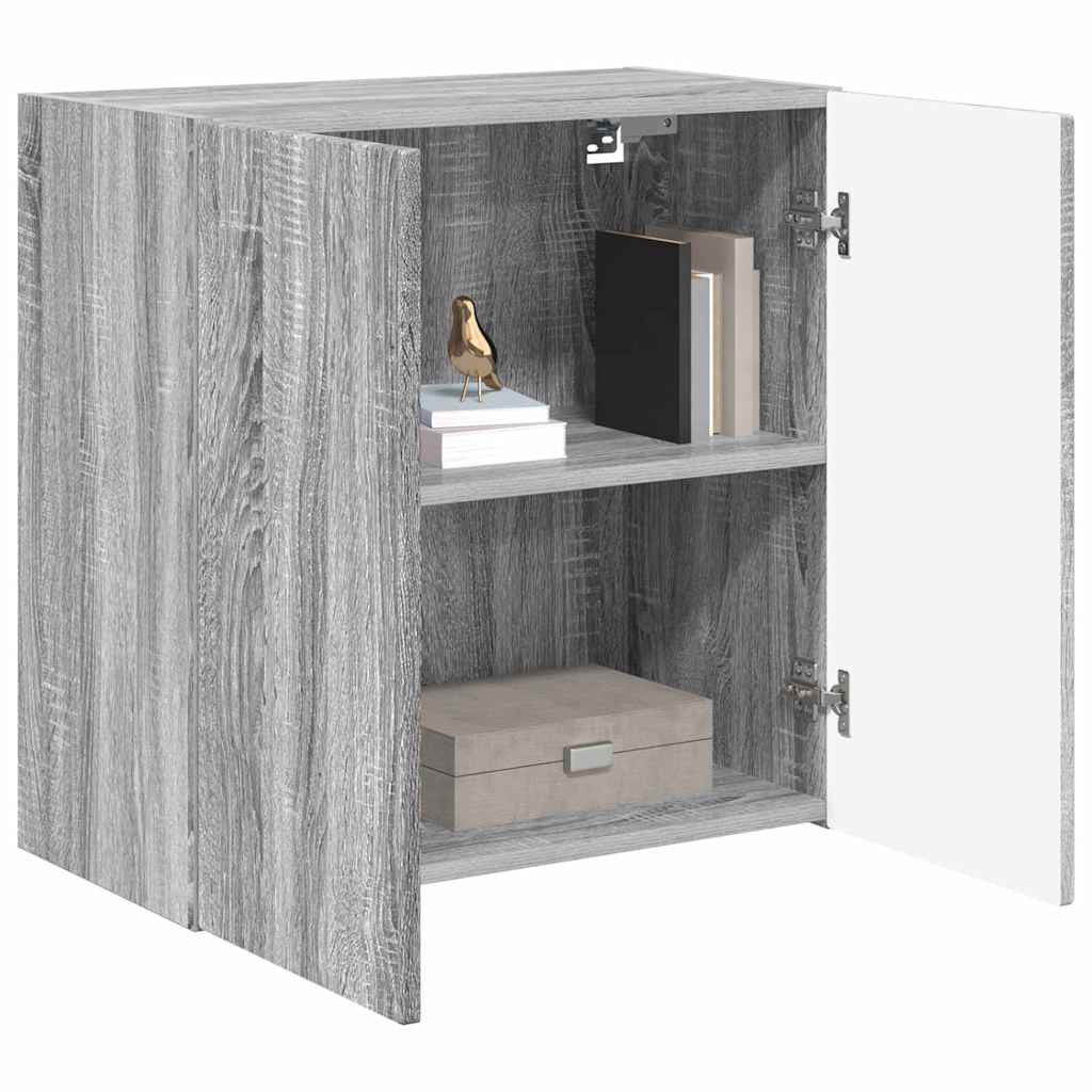 Mobile TV da parete Grigio Sonoma 59,5 x 31 x 60 cm