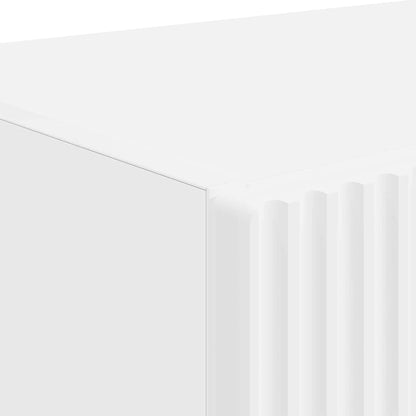 Mobile TV da parete Bianco 59,5 x 31 x 80 cm Legno multistrato