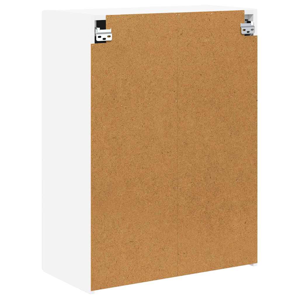 Mobile TV da parete Bianco 59,5 x 31 x 80 cm Legno multistrato