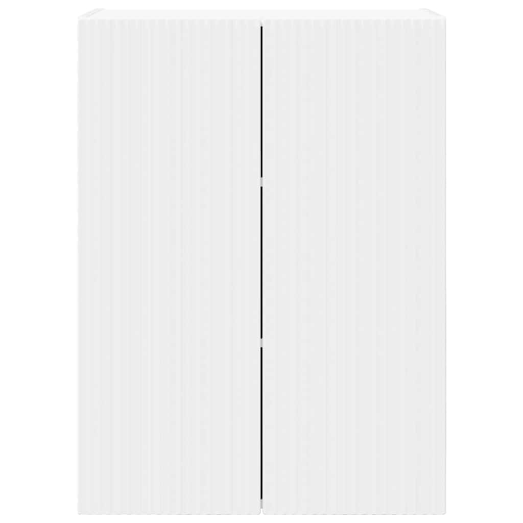 Mobile TV da parete Bianco 59,5 x 31 x 80 cm Legno multistrato