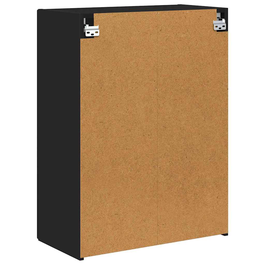 Mobile TV da parete Nero 59,5 x 31 x 80 cm Legno multistrato