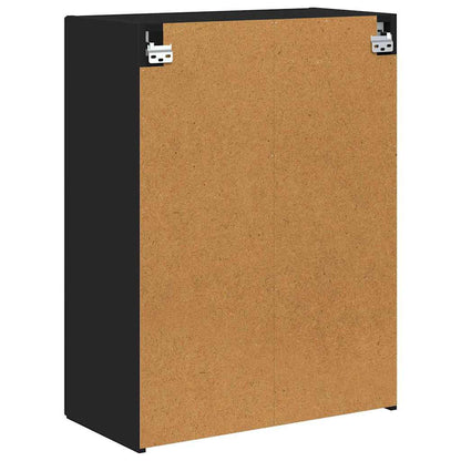 Mobile TV da parete Nero 59,5 x 31 x 80 cm Legno multistrato