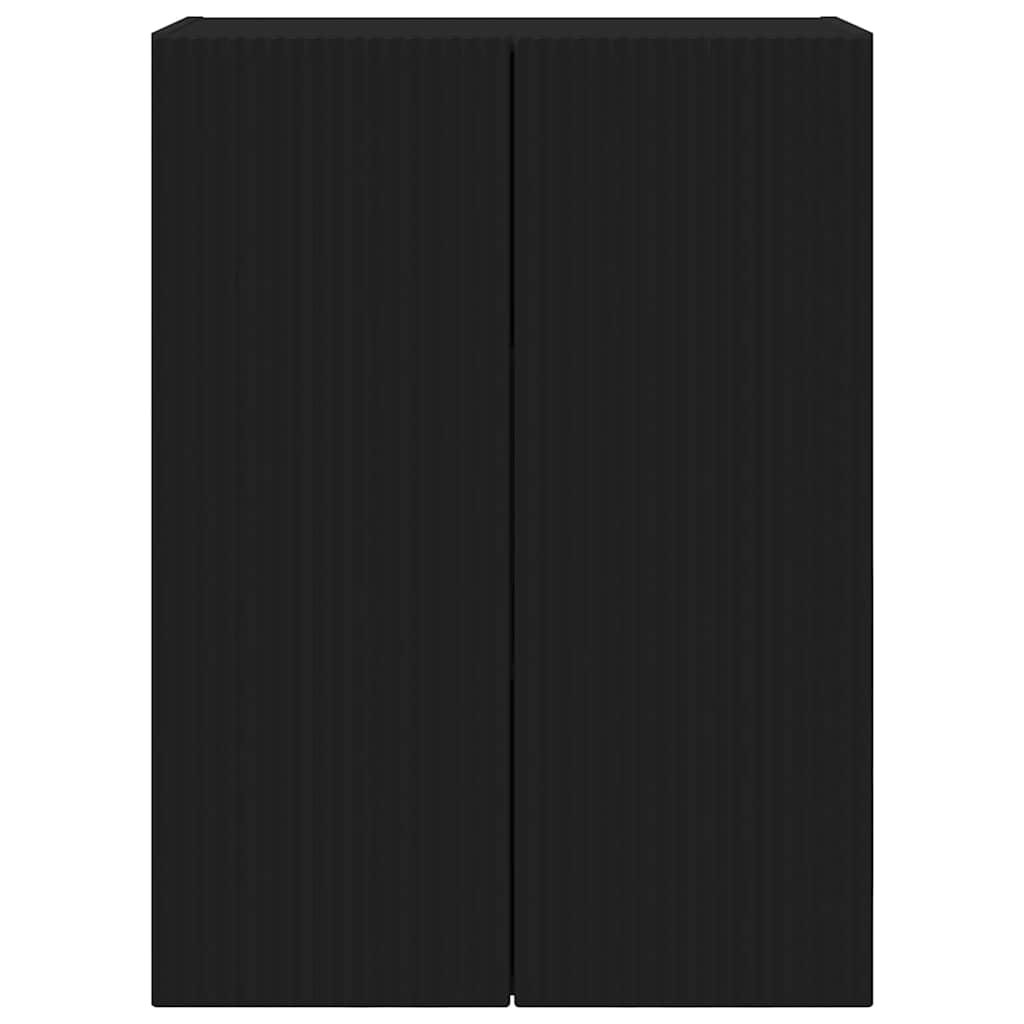 Mobile TV da parete Nero 59,5 x 31 x 80 cm Legno multistrato