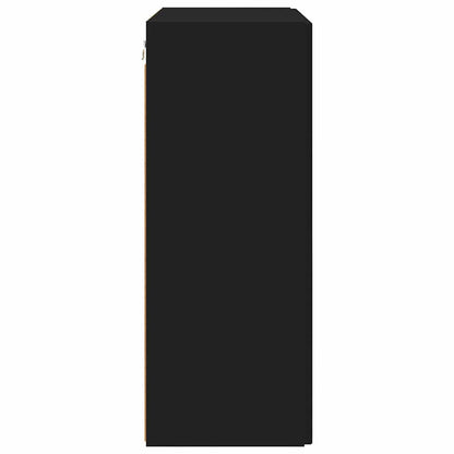 Mobile TV da parete Nero 59,5 x 31 x 80 cm Legno multistrato