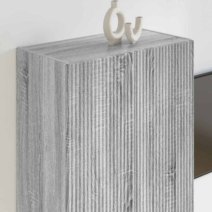 Mobile TV da parete Grigio Sonoma 59,5 x 31 x 80 cm