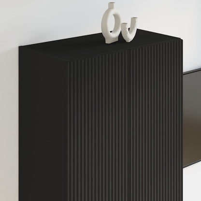 Mobile TV da parete Nero 59,5 x 31 x 100 cm Legno multistrato