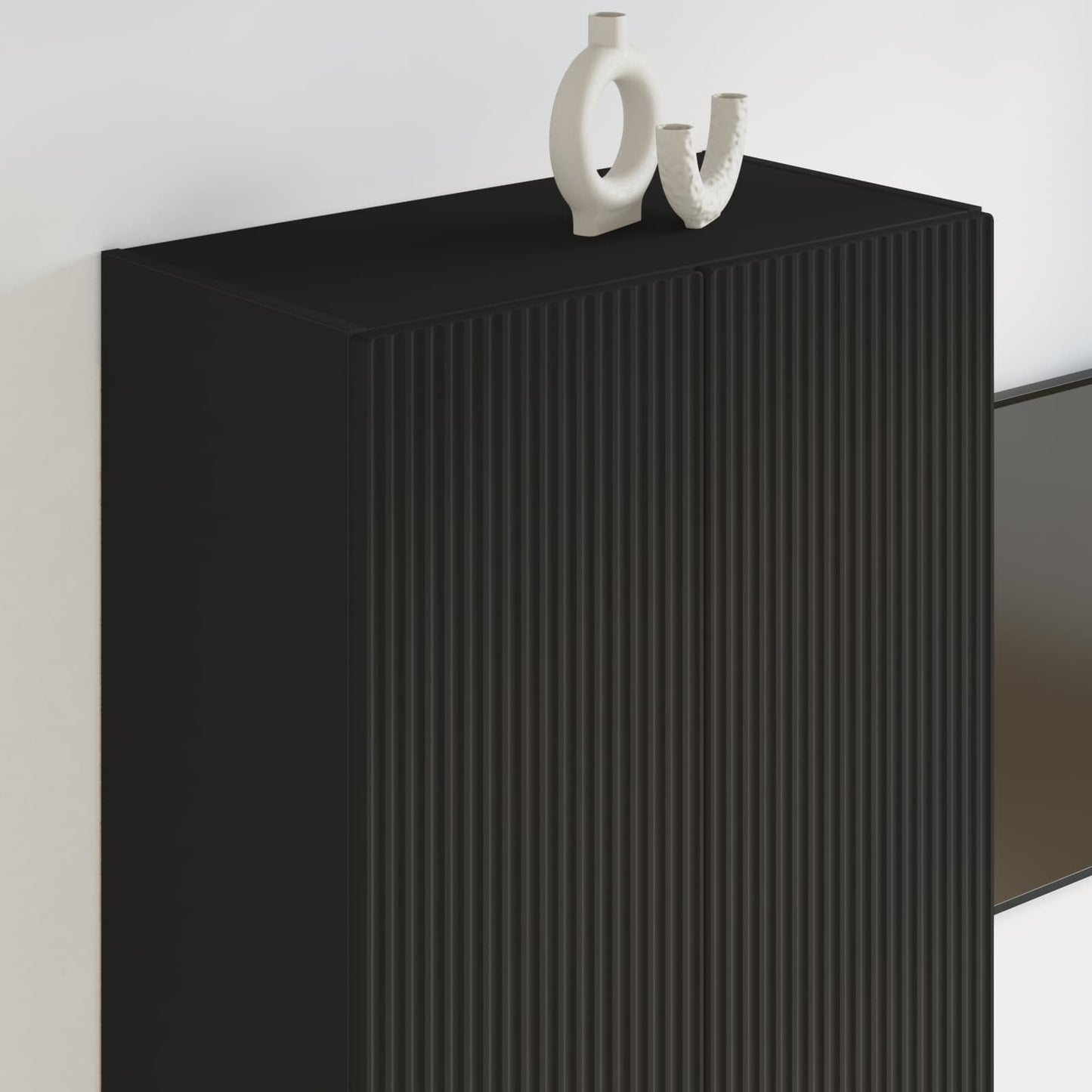 Mobile TV da parete 59,5 x 31 x 100 cm Nero