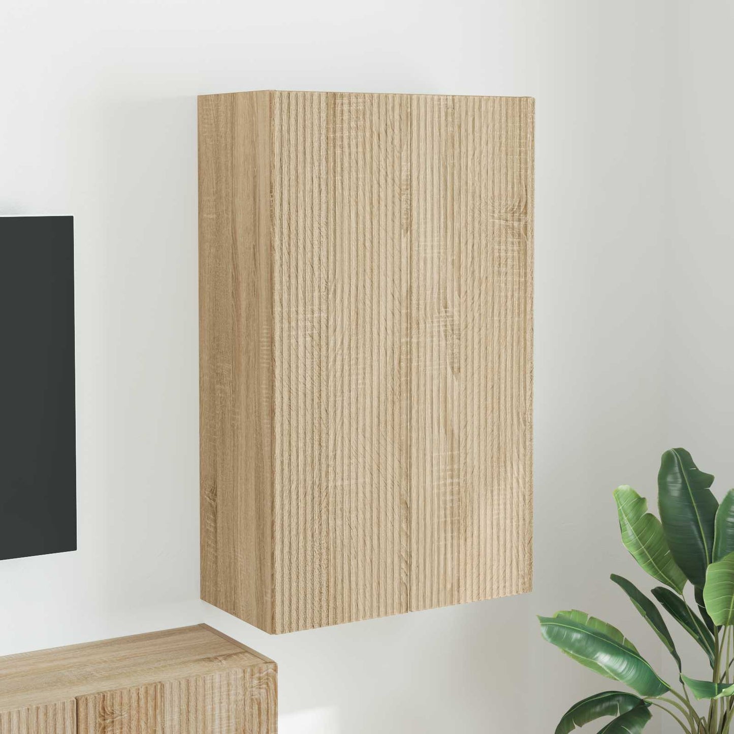 Mobile TV da parete 59,5 x 31 x 100 cm Rovere Sonoma