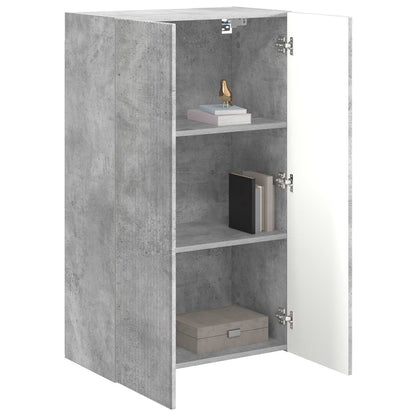 Mobile TV da parete 59,5 x 31 x 100 cm Grigio cemento