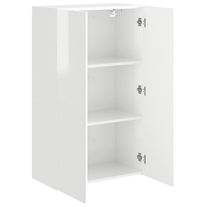 Mobile TV da parete 59,5 x 31 x 100 cm Bianco Lucido