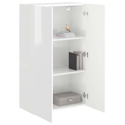 Mobile TV da parete 59,5 x 31 x 100 cm Bianco Lucido