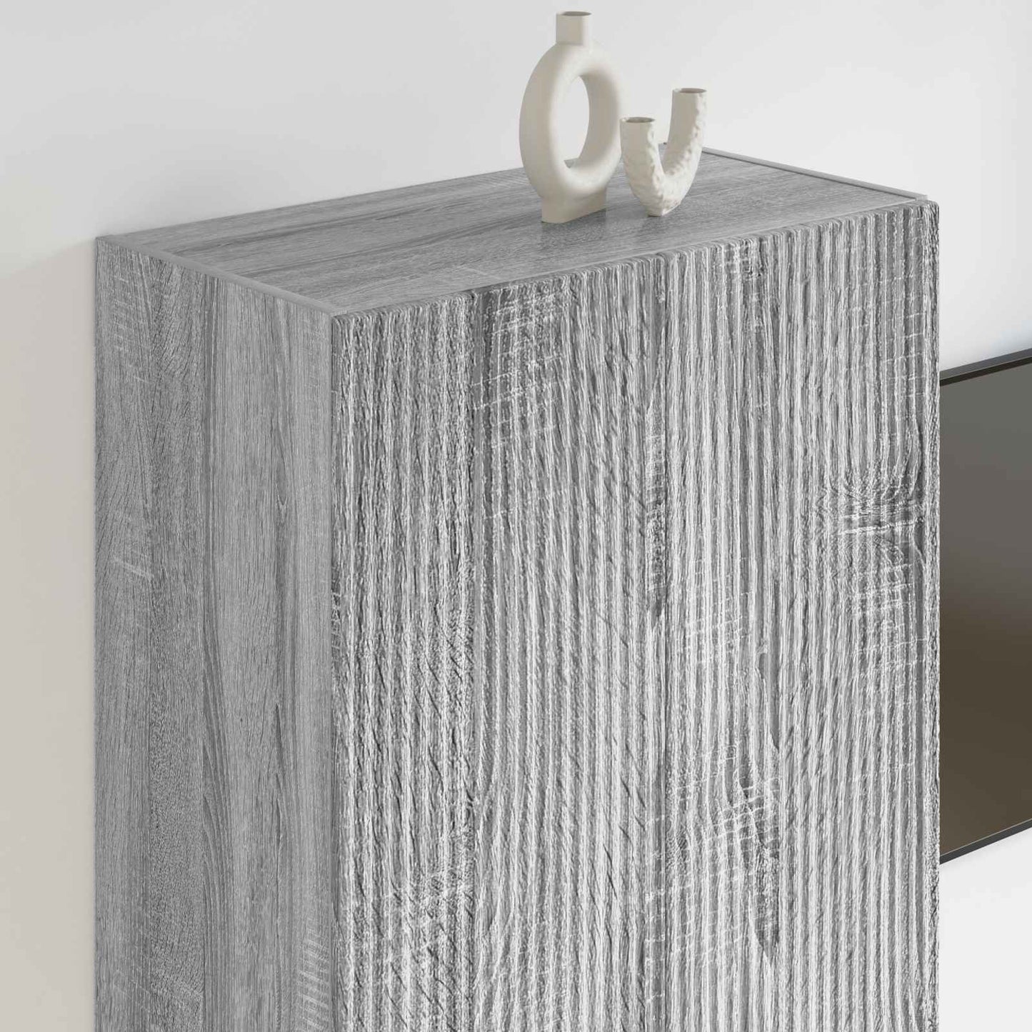 Mobile TV da parete 59,5 x 31 x 100 cm Grigio Sonoma