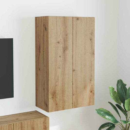 Mobile TV da parete 59,5 x 31 x 100 cm Rovere artigianale