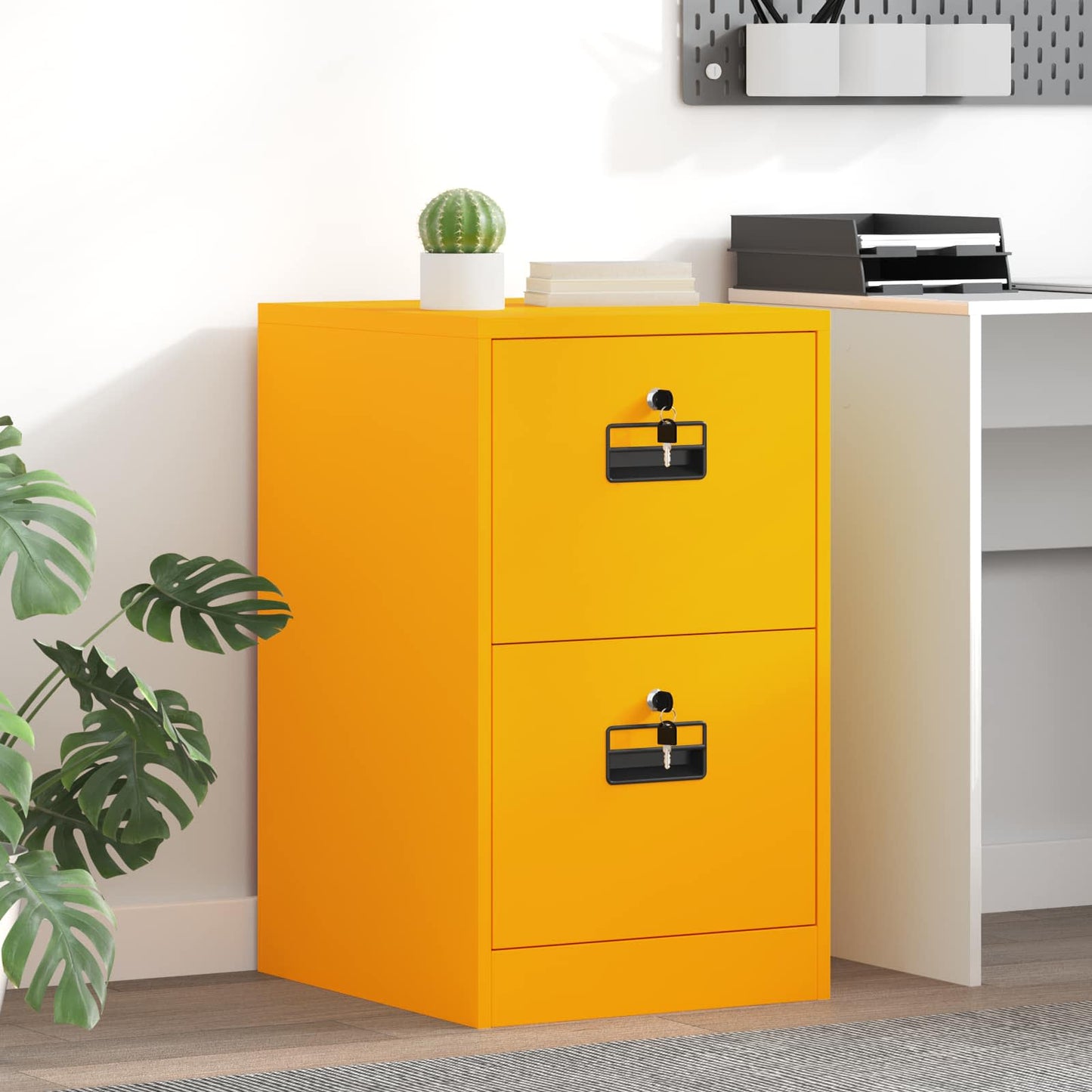 Armadio per File con cassetto Giallo senape 44 x 50 x 106.5 cm
