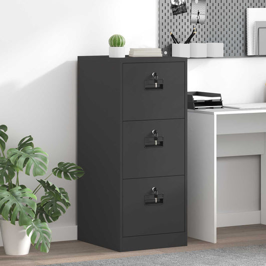 Armadio per File con cassetto Nero 44 x 50 x 106.5 cm