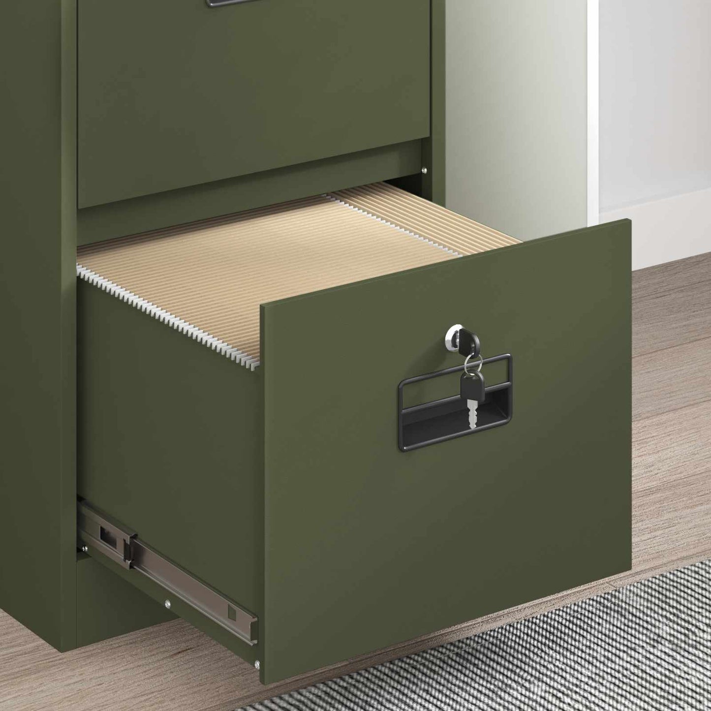 Armadio per File con cassetto Verde oliva 44 x 50 x 106.5 cm