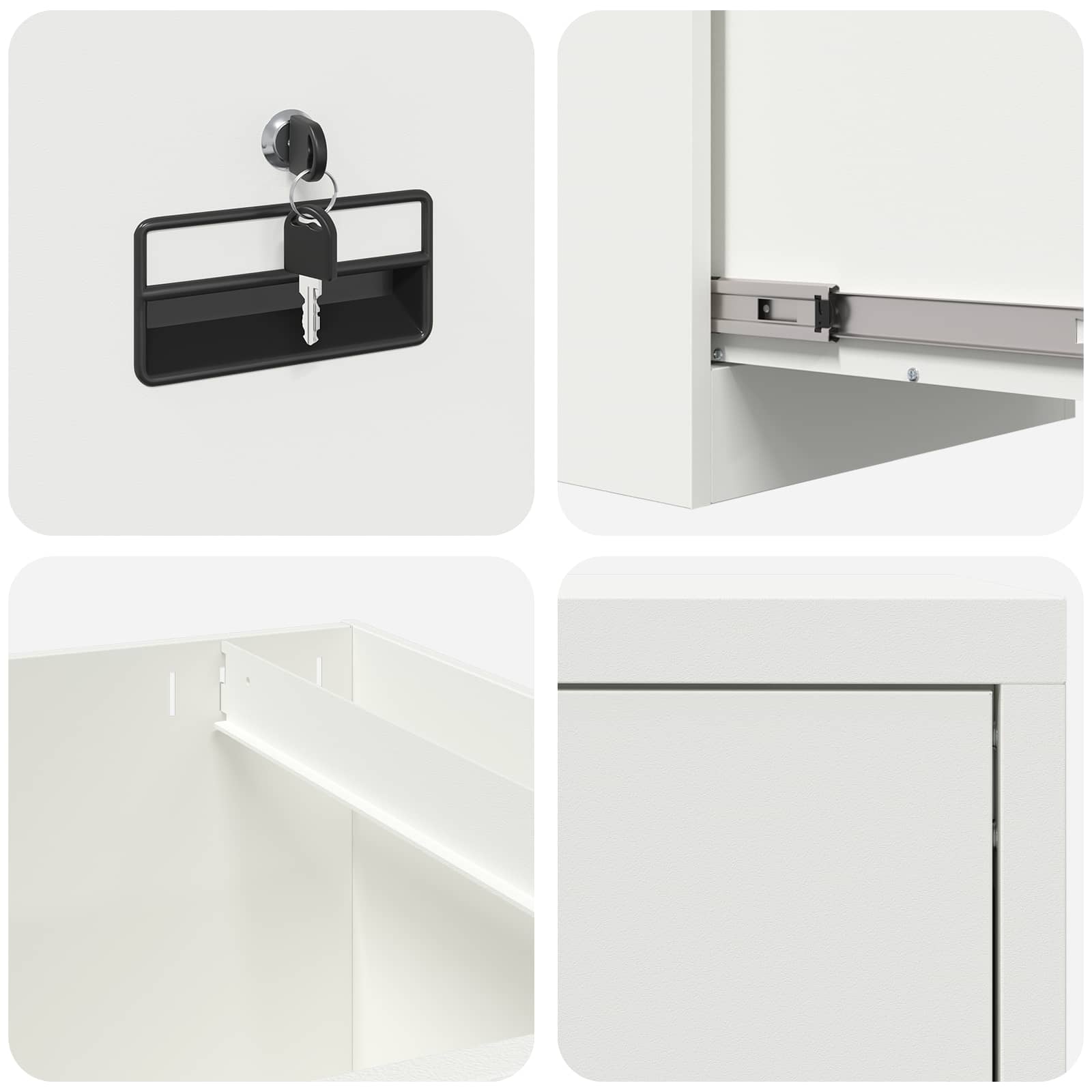 Armadio per File con cassetto Bianco 44 x 50 x 106.5 cm | homemem39