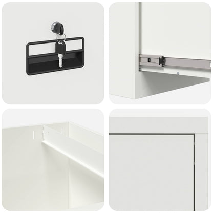 Armadio per File con cassetto Bianco 44 x 50 x 106.5 cm | homemem39