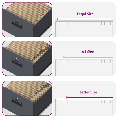 Armadio per File con cassetto Antracite 45,5 x 42 x 74,5 cm