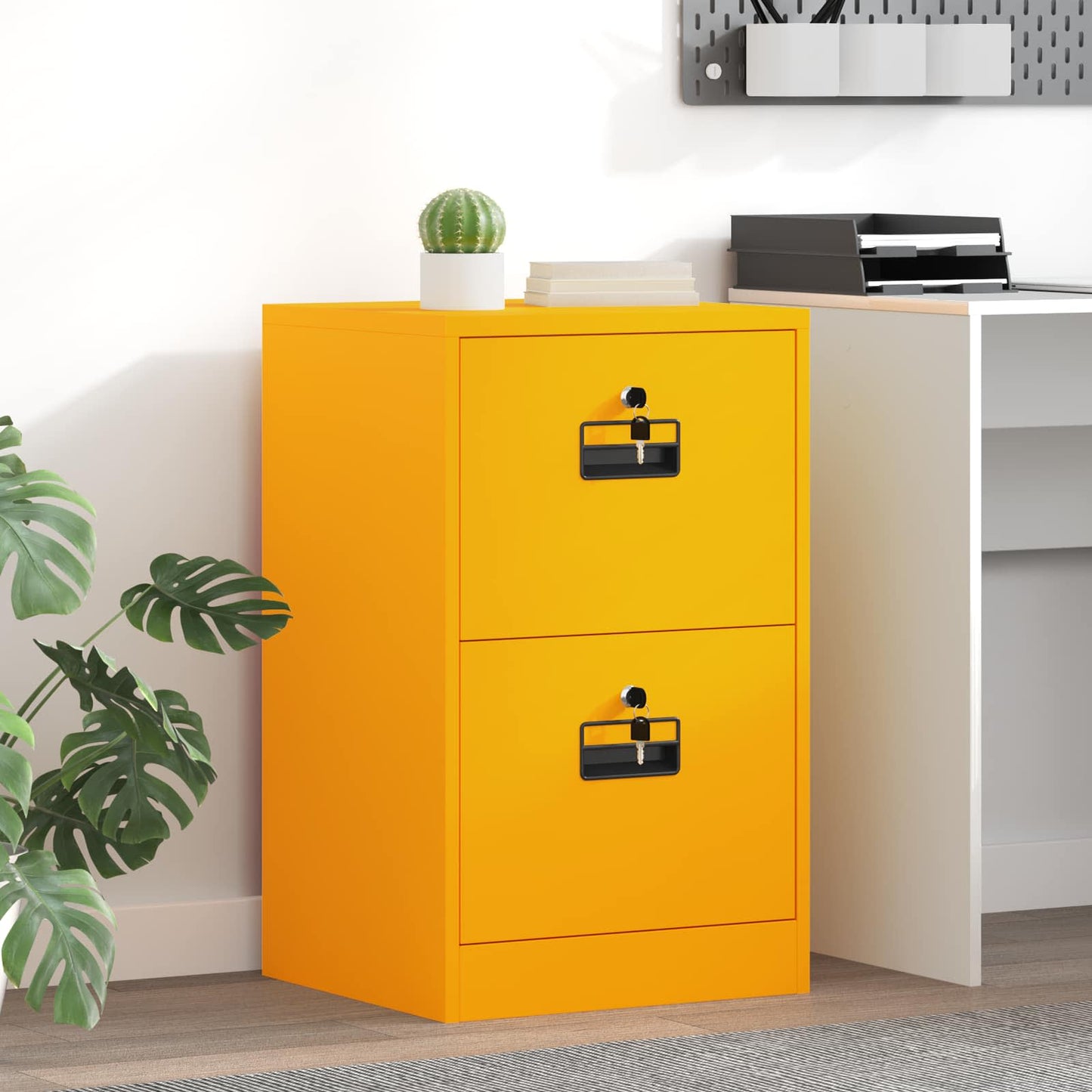 Armadio per File con cassetto Giallo senape 44 x 50 x 106.5 cm