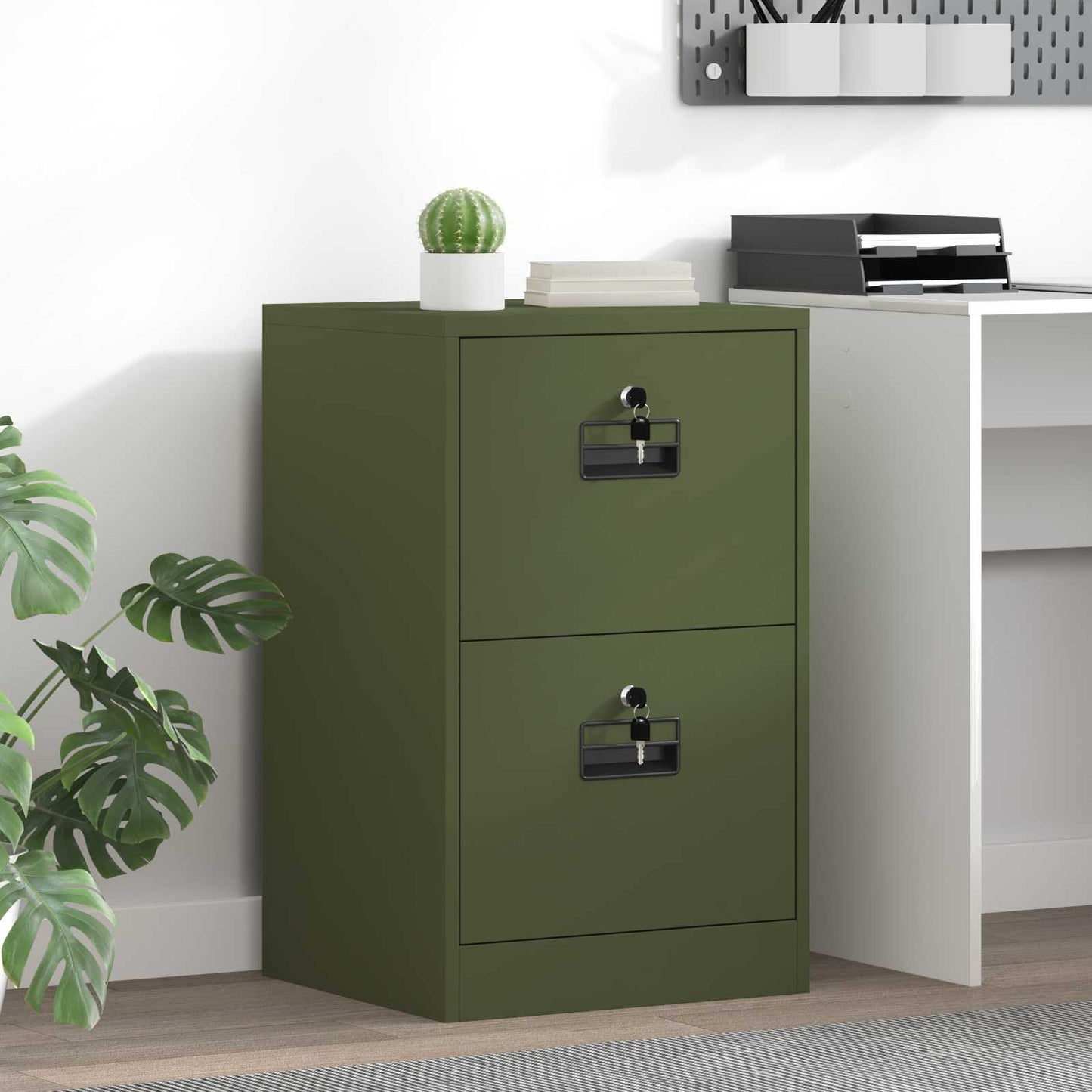 Armadio per File con cassetto Verde oliva 44 x 50 x 106.5 cm