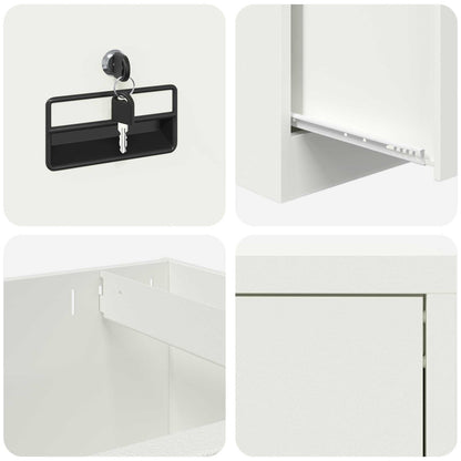 Armadio per File con cassetto Bianco 45,5 x 42 x 74,5 cm | homemem39