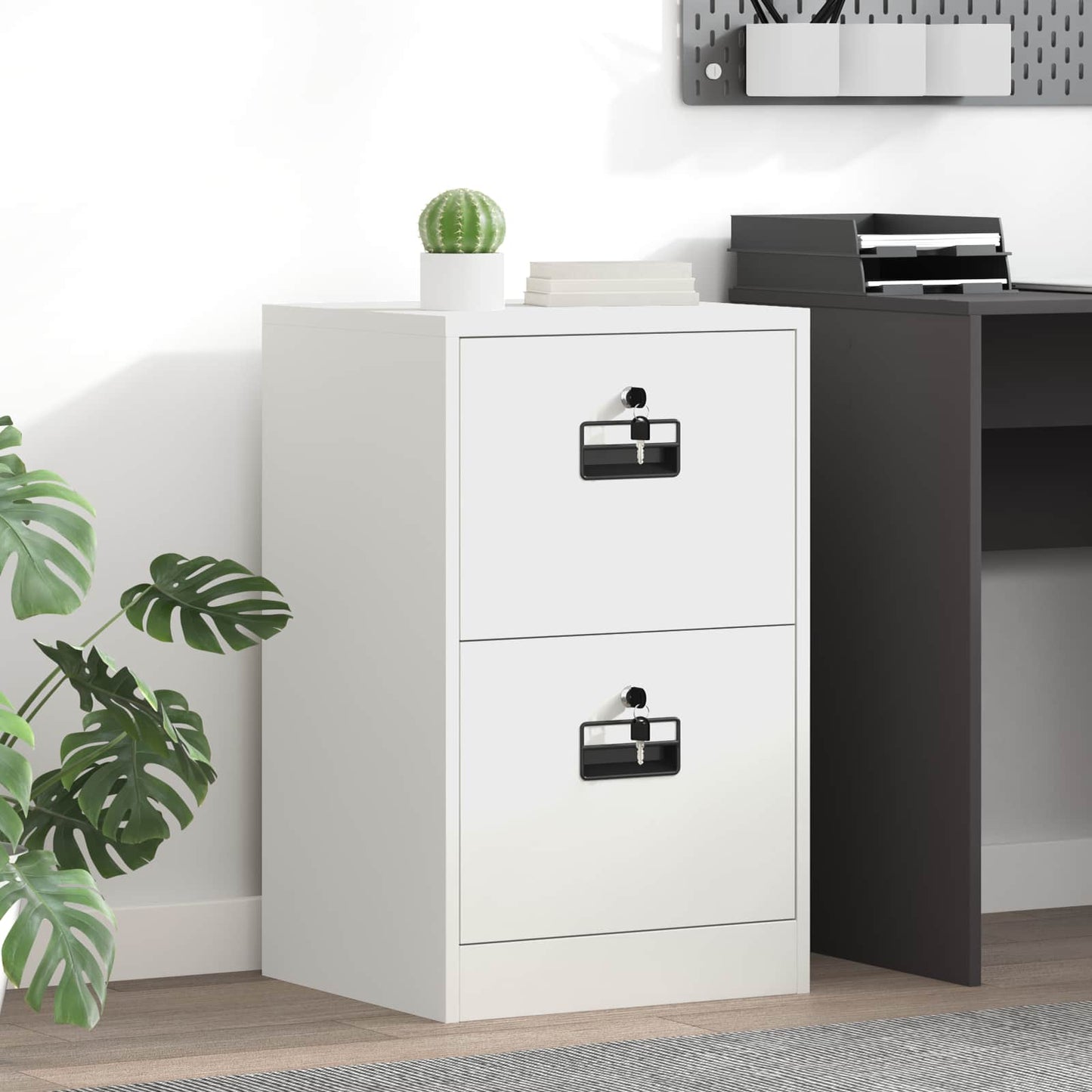 Armadio per File con cassetto Bianco 44 x 50 x 106.5 cm