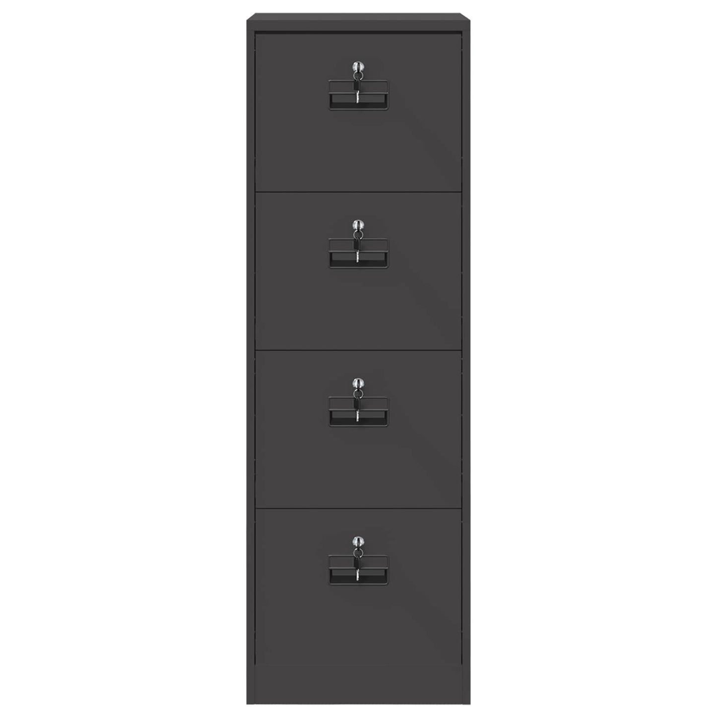 Armadio per File con cassetto Nero 45,5 x 42 x 139 cm