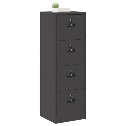 Armadio per File con cassetto Nero 45,5 x 42 x 139 cm