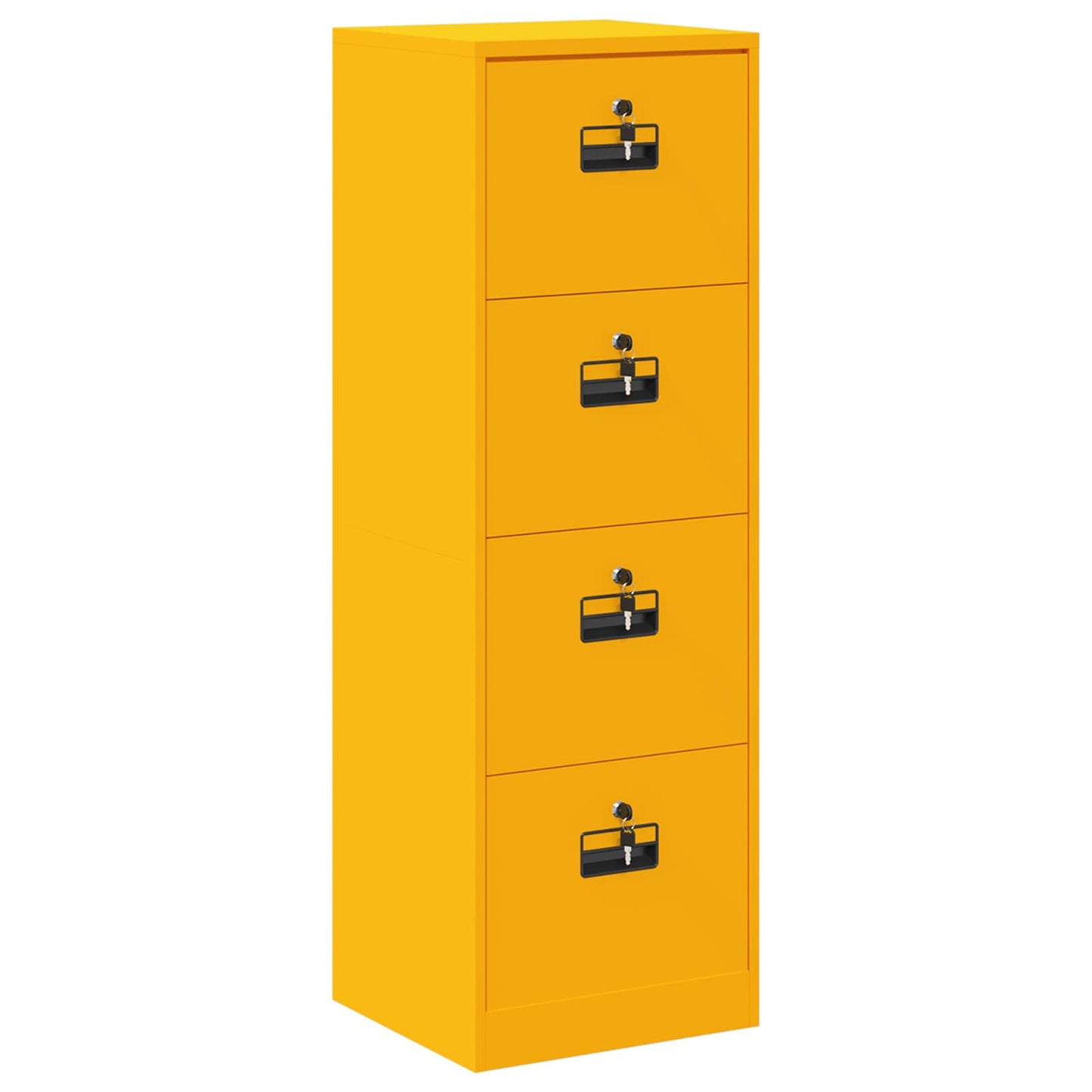 Armadio per File con cassetto Giallo senape 45,5 x 42 x 139 cm