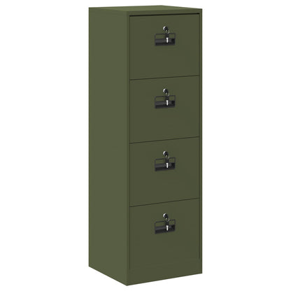 Armadio per File con cassetto Verde oliva 45,5 x 42 x 139 cm