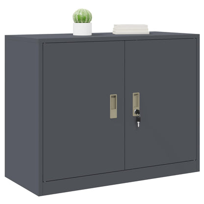 Armadio Antracite 90 x 40 x 70 cm Acciaio | homemem39