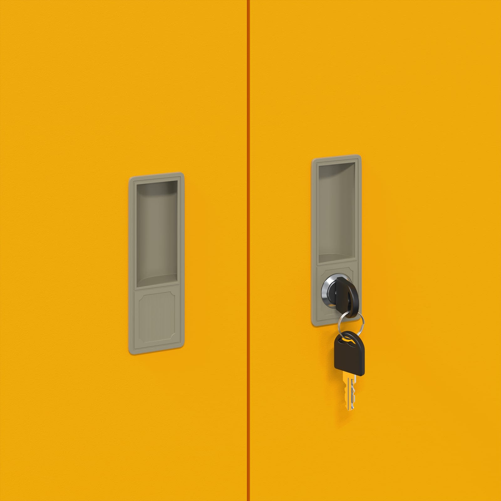 Armadio Giallo senape 90 x 40 x 70 cm Acciaio | homemem39