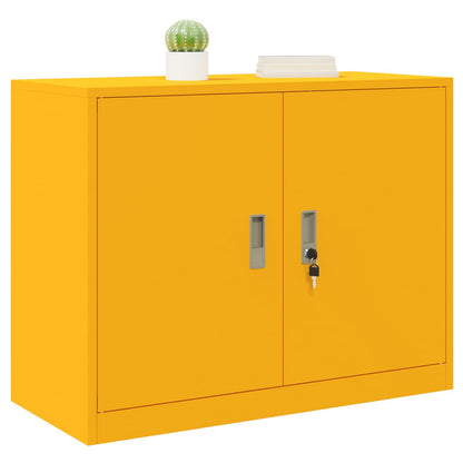 Armadio Giallo senape 90 x 40 x 70 cm Acciaio | homemem39