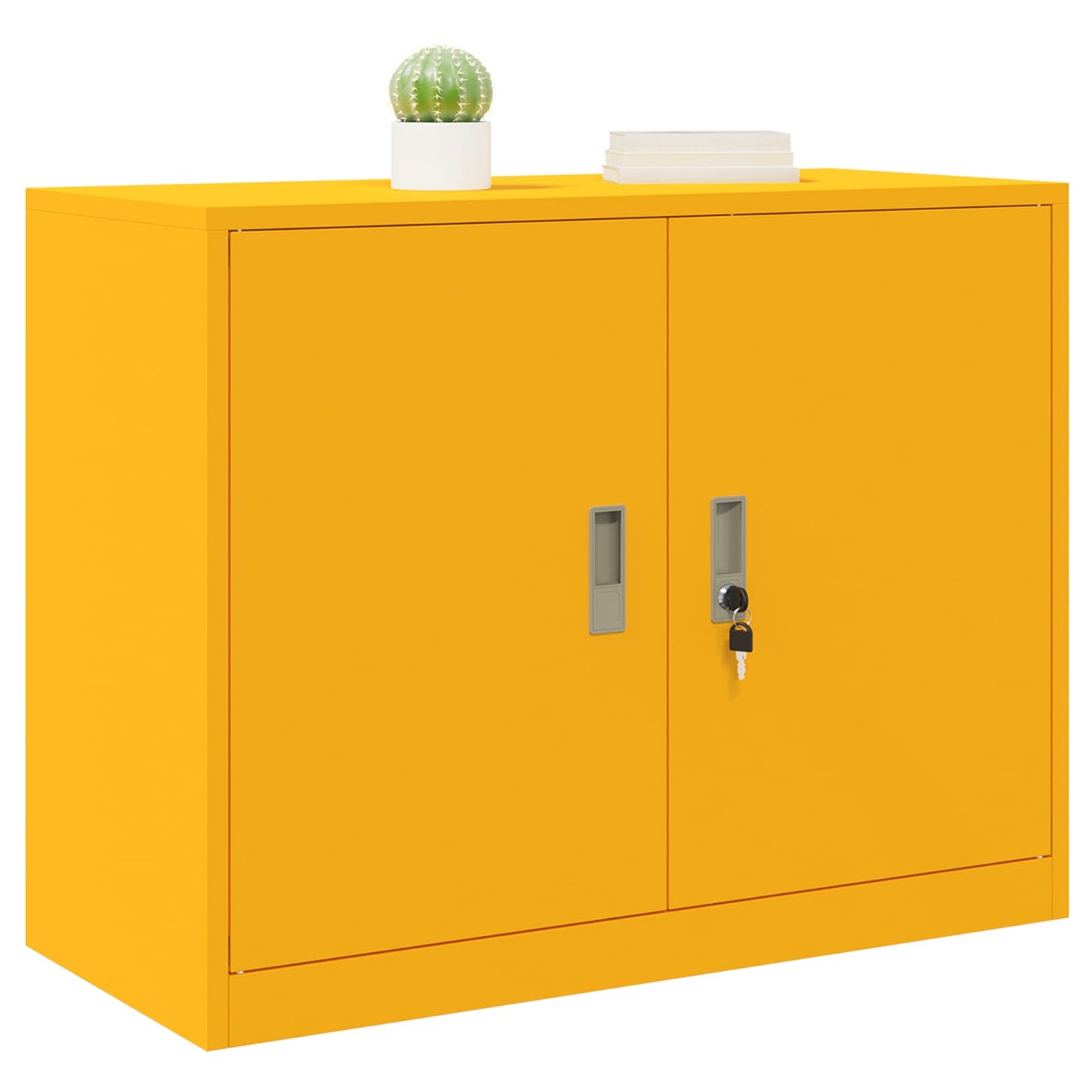 Armadio Giallo senape 90 x 40 x 70 cm Acciaio