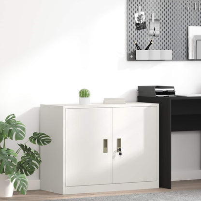 Armadio Bianco 90 x 40 x 70 cm Acciaio | homemem39