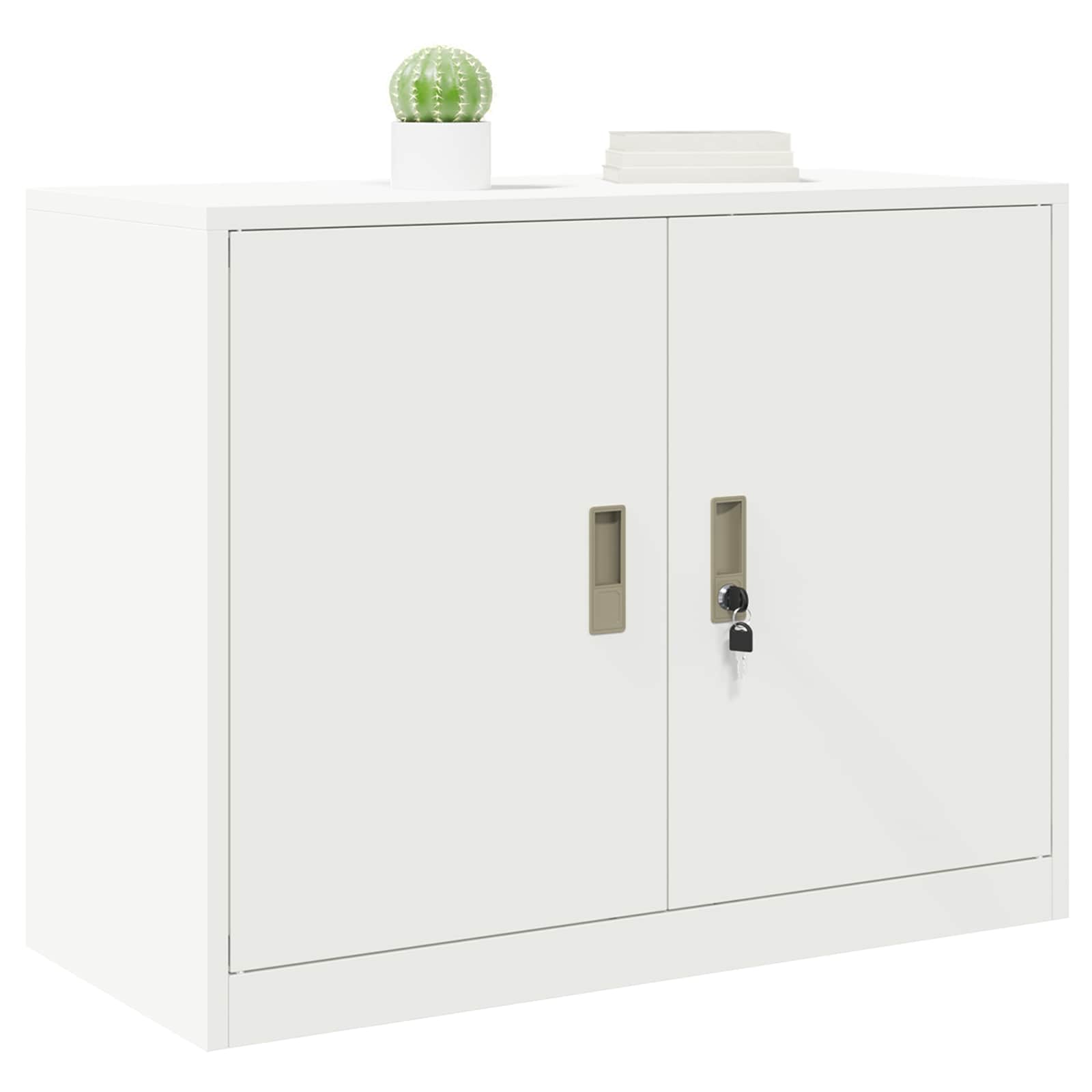 Armadio Bianco 90 x 40 x 70 cm Acciaio | homemem39