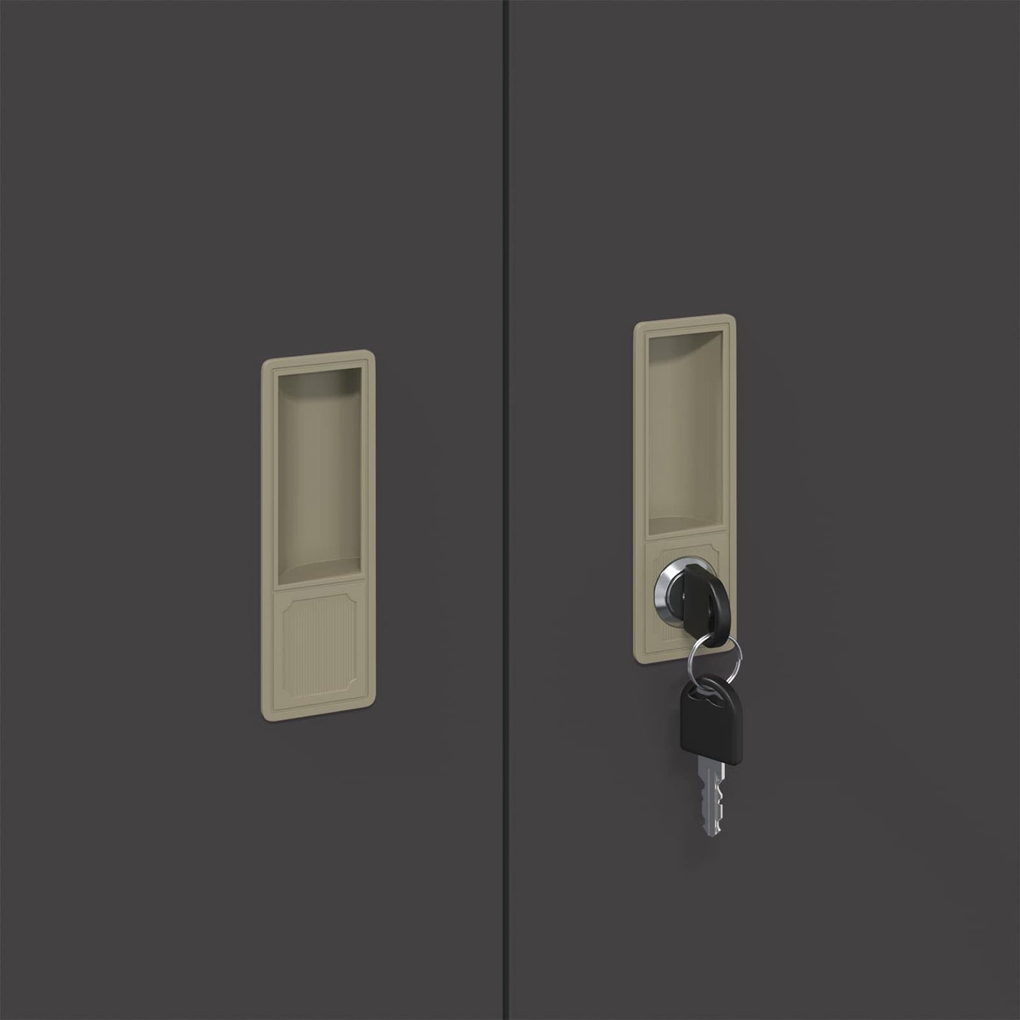 Armadio Nero 90 x 40 x 90 cm Acciaio | homemem39