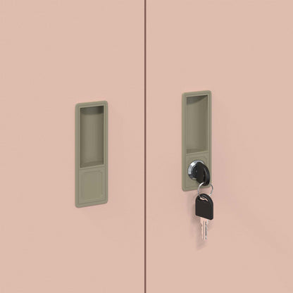 Armadio Rosa 90 x 40 x 90 cm Acciaio | homemem39
