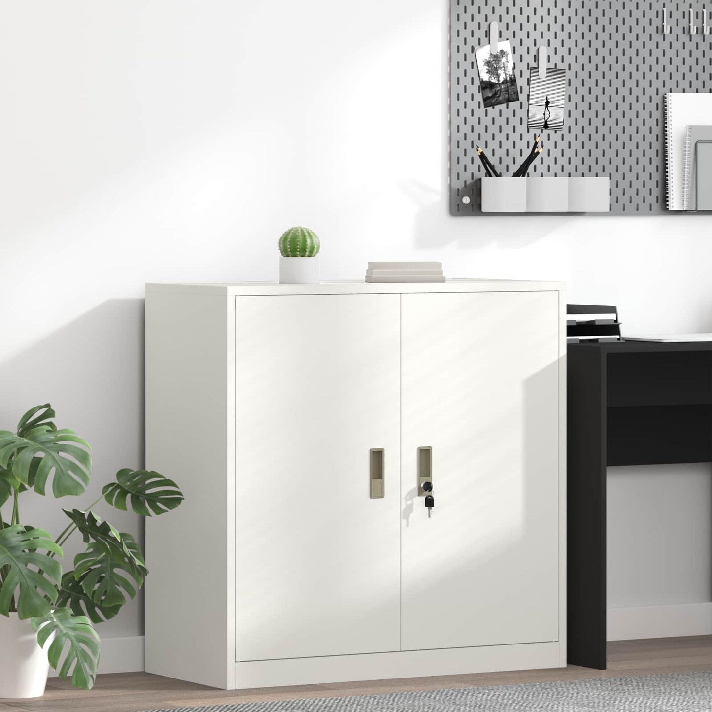 Armadio Bianco 90 x 40 x 90 cm Acciaio | homemem39