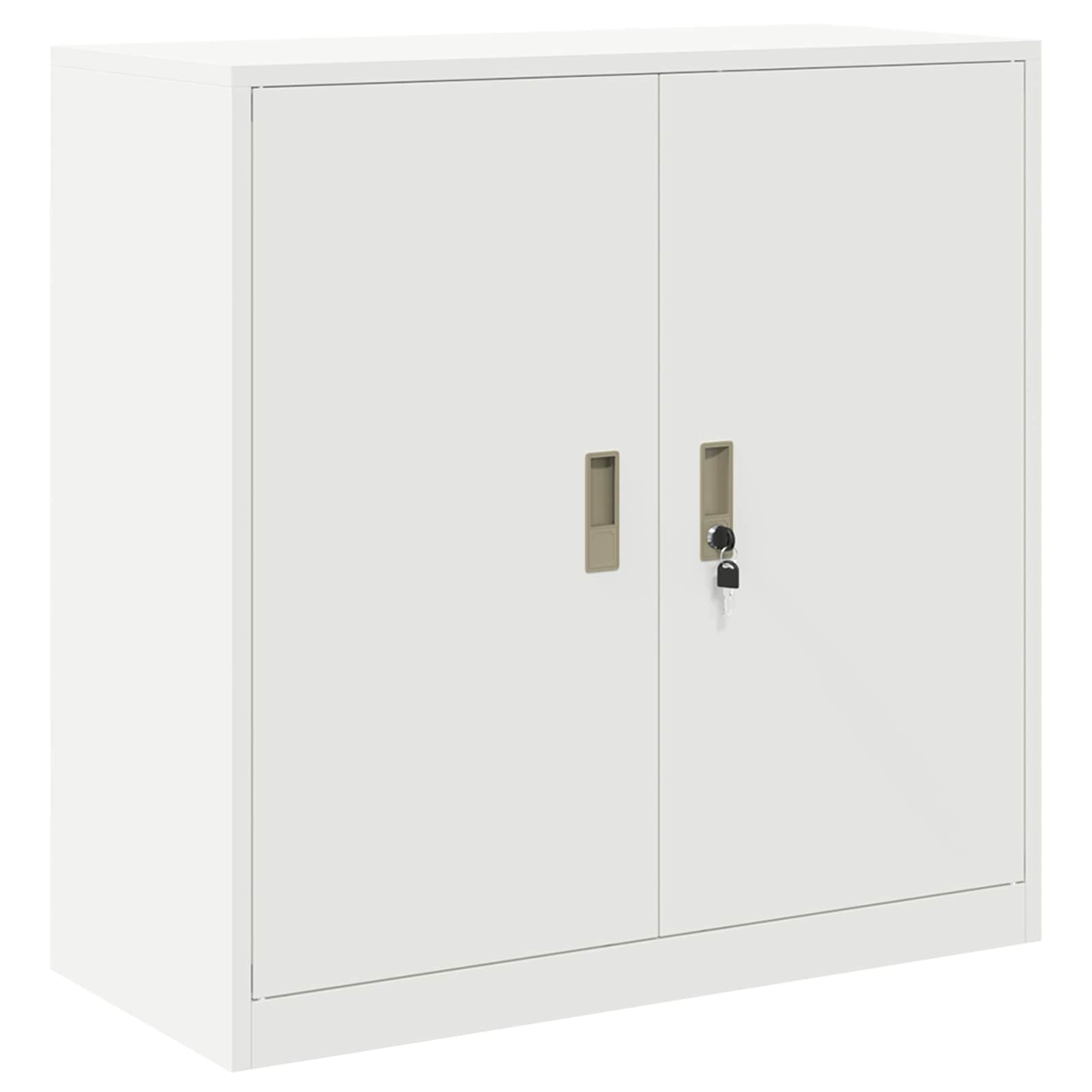 Armadio Bianco 90 x 40 x 90 cm Acciaio | homemem39