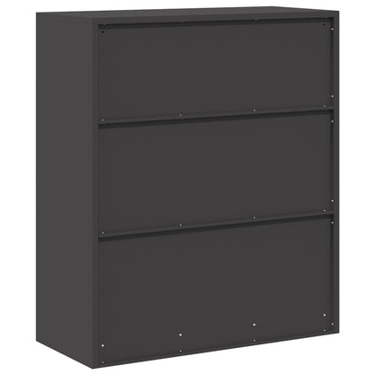 Armadio Nero 90 x 40 x 105 cm Acciaio | homemem39