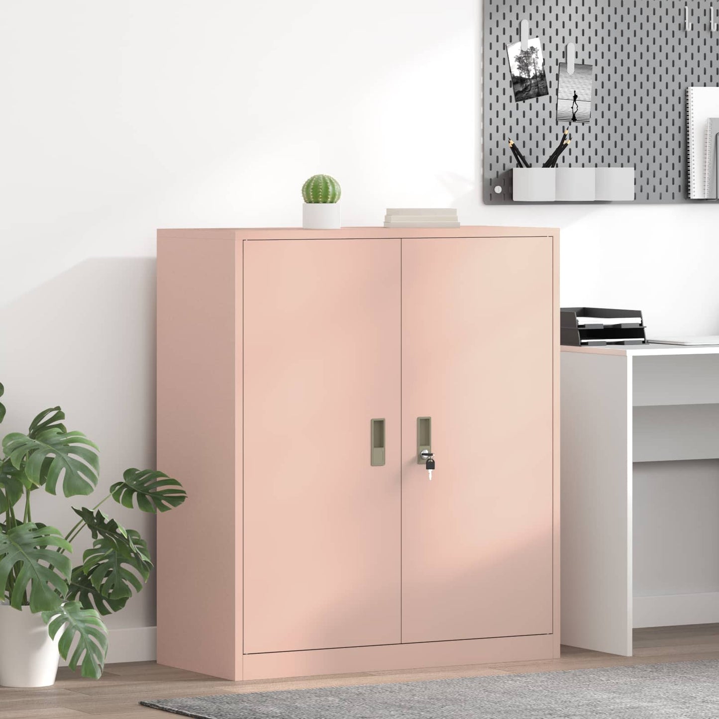 Armadio Rosa 90 x 40 x 105 cm Acciaio | homemem39