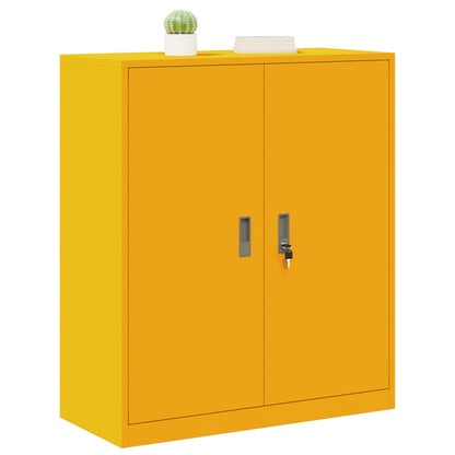 Armadio Giallo senape 90 x 40 x 105 cm Acciaio