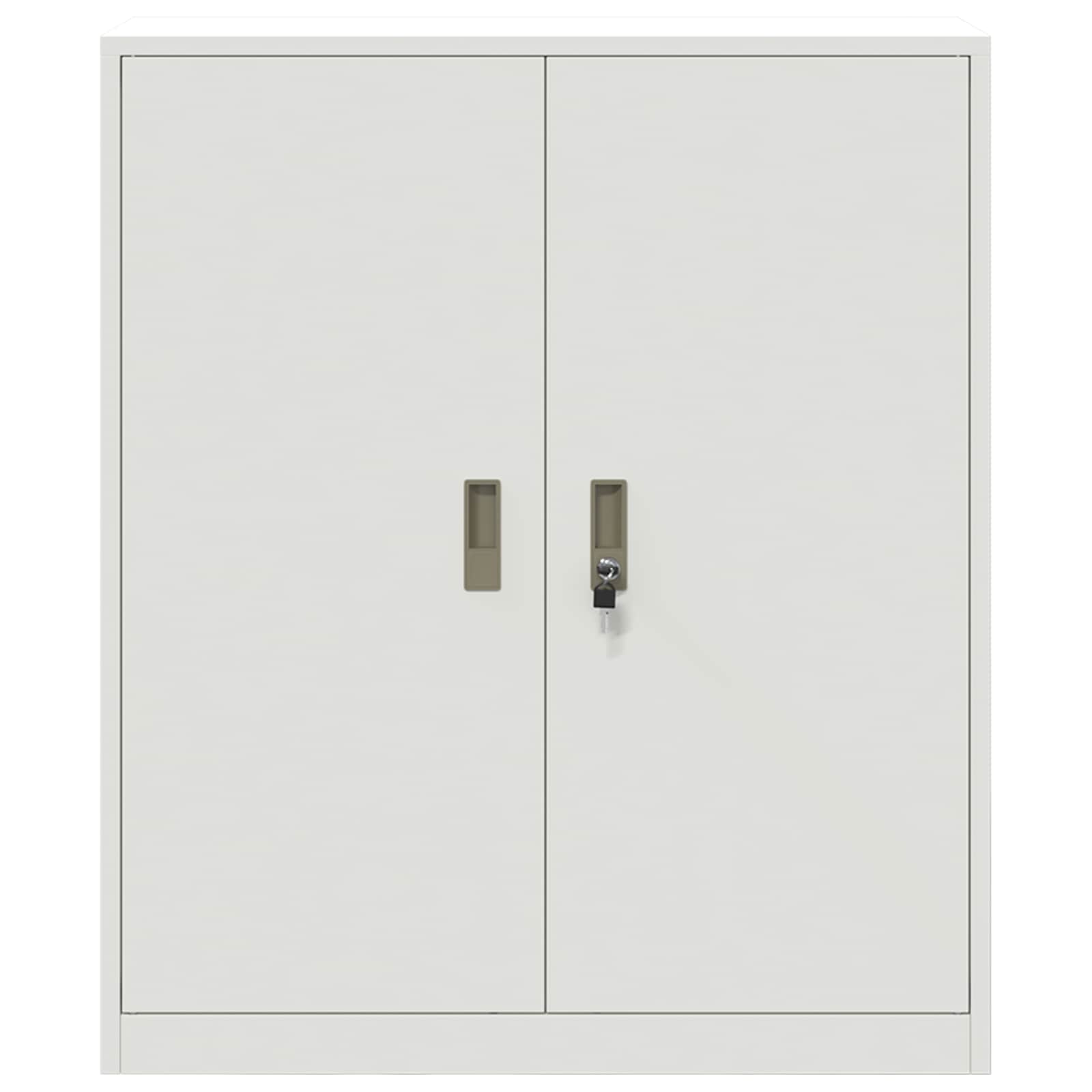 Armadio Bianco 90 x 40 x 105 cm Acciaio | homemem39